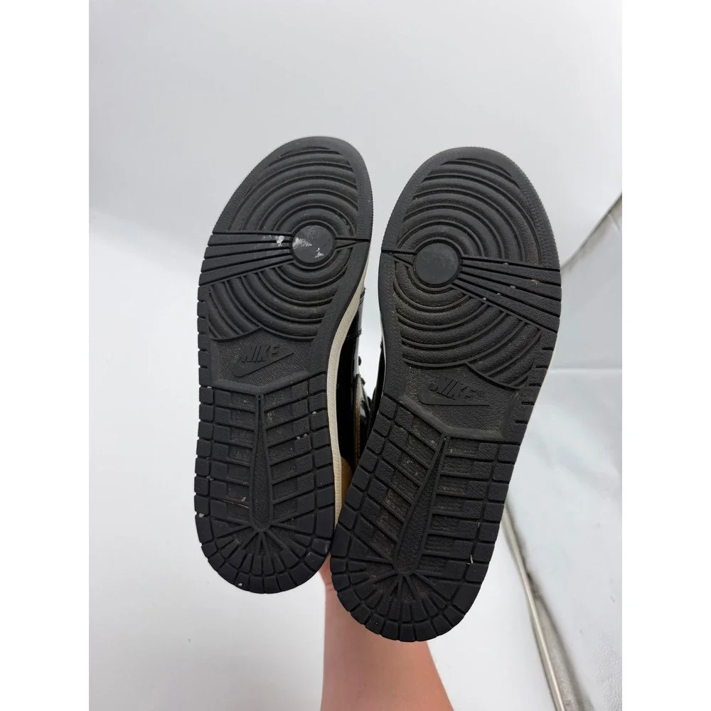 Nike Air Jordan 1 Retro High OG Gold Toe Black White 861428-007 Mens 10.5